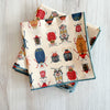 Beetle print cocktail napkins, 10-inch, set of four by Dot and Army