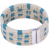 Tulia Island Palm Woven Cuff in blue handwoven by indigenous Wounaan artisans