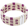 Tulia Island Palm Woven Cuff in fuchsia with sterling silver closure handcrafted in Colombia