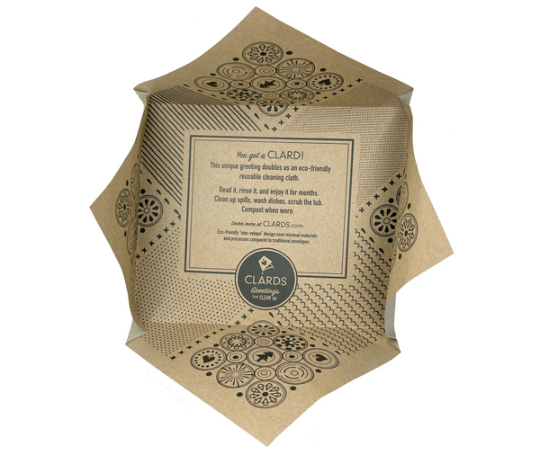 Dishcloth | You Are Here Heart—Soak iT Up Clards—Greetings that Clean Up