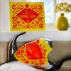 Close-up of It's a Beautiful Day reusable Swedish dishcloth showing 70% cellulose 30% cotton texture