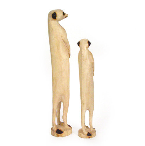 Hand Carved Standing Meerkat