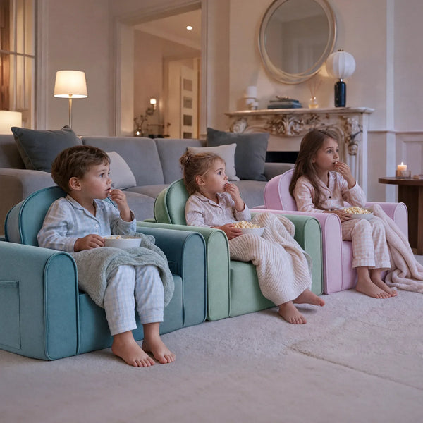 Tiny Land® GentleSnug Kids Sofa Chair - Fold-Out Toddler Lounger