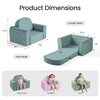 Tiny Land® GentleSnug Kids Sofa Chair - Fold-Out Toddler Lounger
