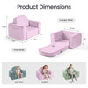 Tiny Land® GentleSnug Kids Sofa Chair - Fold-Out Toddler Lounger