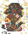 Kianga jigsaw puzzle partly assembled on a table
