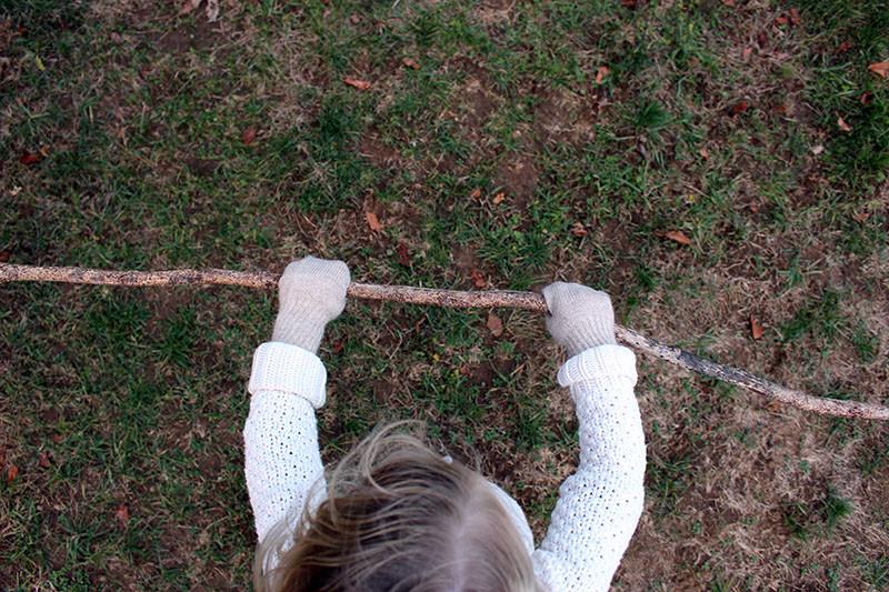 Children's alpaca mittens in natural earth tones from Purely Alpaca