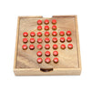 Kubiya Games wooden solitaire puzzle board with 32 pegs — one-player strategy game