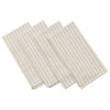 Grey Striped Cotton Napkin - Set Of 4