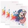 Patriotic Lab Set of 3 eco-friendly Swedish dishcloths with Labrador design on a white background
