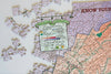 Detail view of the illustrated Lake Merritt Watershed puzzle artwork