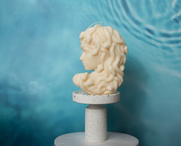 Large Medusa Sulpture Soy Wax Scented Candle