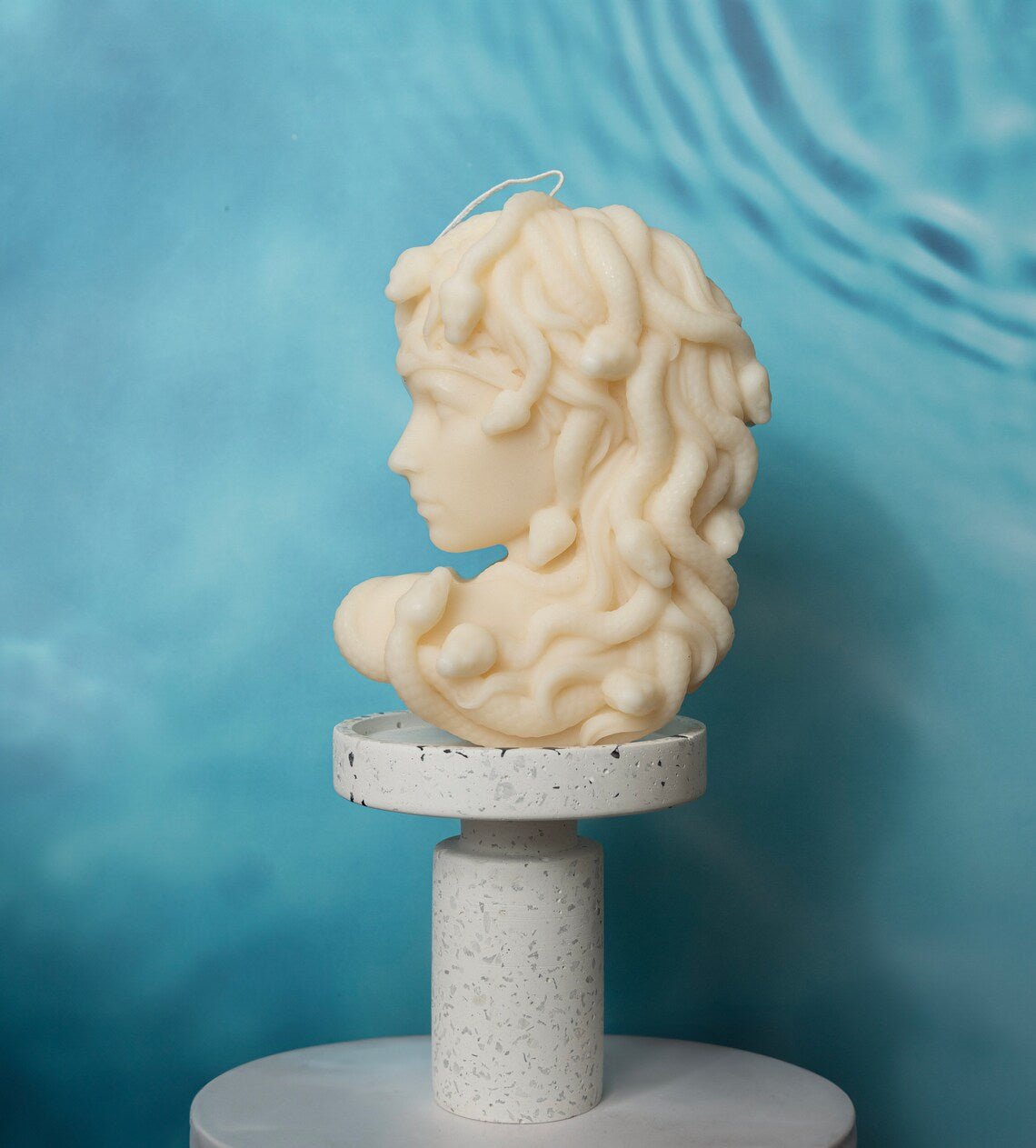 Large Medusa Sulpture Soy Wax Scented Candle