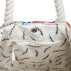 Close-up of Large Shopper Tote Ravi jute fabric and design
