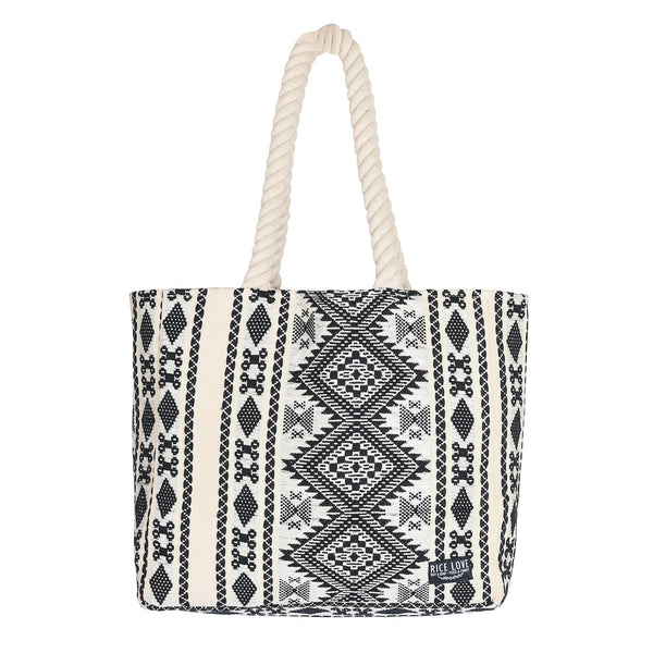 Close-up of the Large Shopper Tote Dainik showing rope handle detail