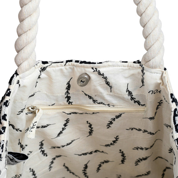 Large Shopper Tote Dainik shown open to display spacious interior