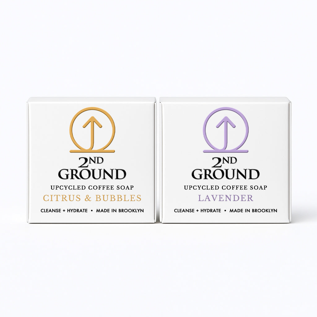 Double Shot 2-Pack | Upcycled Coffee Exfoliating Soap Set by 2nd Ground