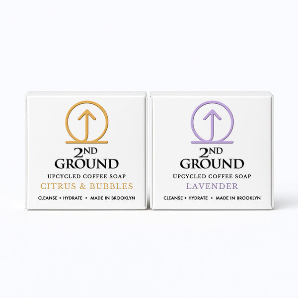 Double Shot 2-Pack | Upcycled Coffee Exfoliating Soap Set by 2nd Ground