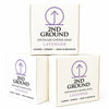 Three boxes of 2nd Ground upcycled coffee soap lavender on a white background
