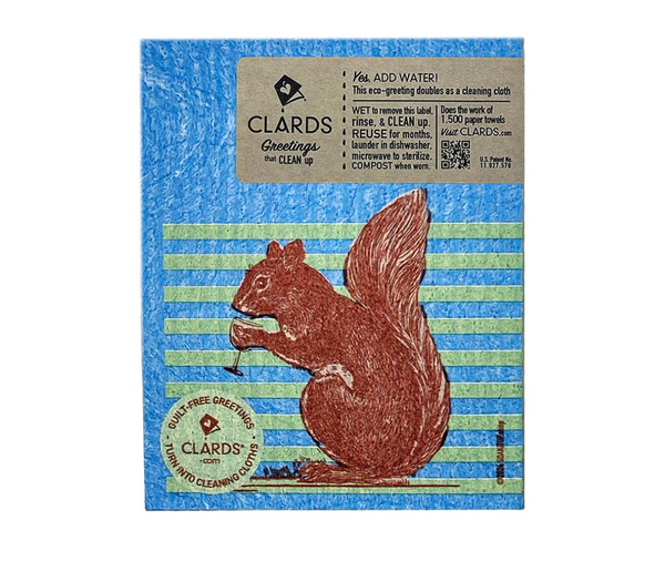 Less Nuts More Wine Squirrel Cards—Greetings turn into cleaning cloths