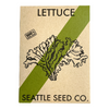 Seattle Seed Company Mild Mesclun Mix lettuce seed packet with colorful salad greens blend