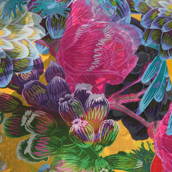 Lilac Mulberry Silk Furoshiki Gift Wrap 35" | Adam Klassen Art
