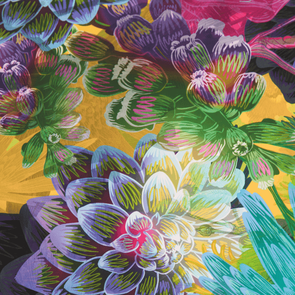 Lilac Mulberry Silk Furoshiki Gift Wrap 35" | Adam Klassen Art