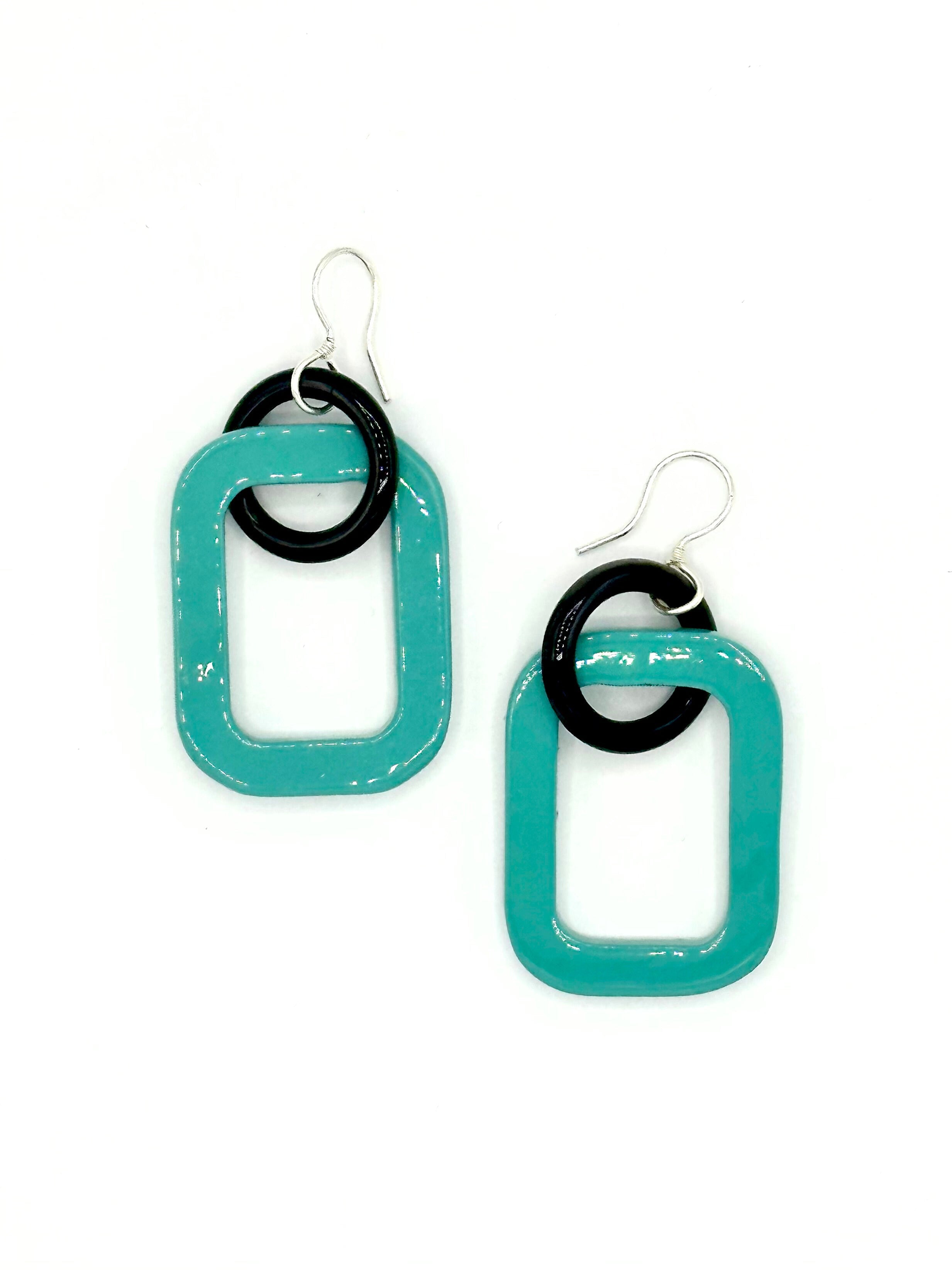 Fair Anita linked horn earrings styled as a gift — ethically handcrafted by women artisans in Vietnam