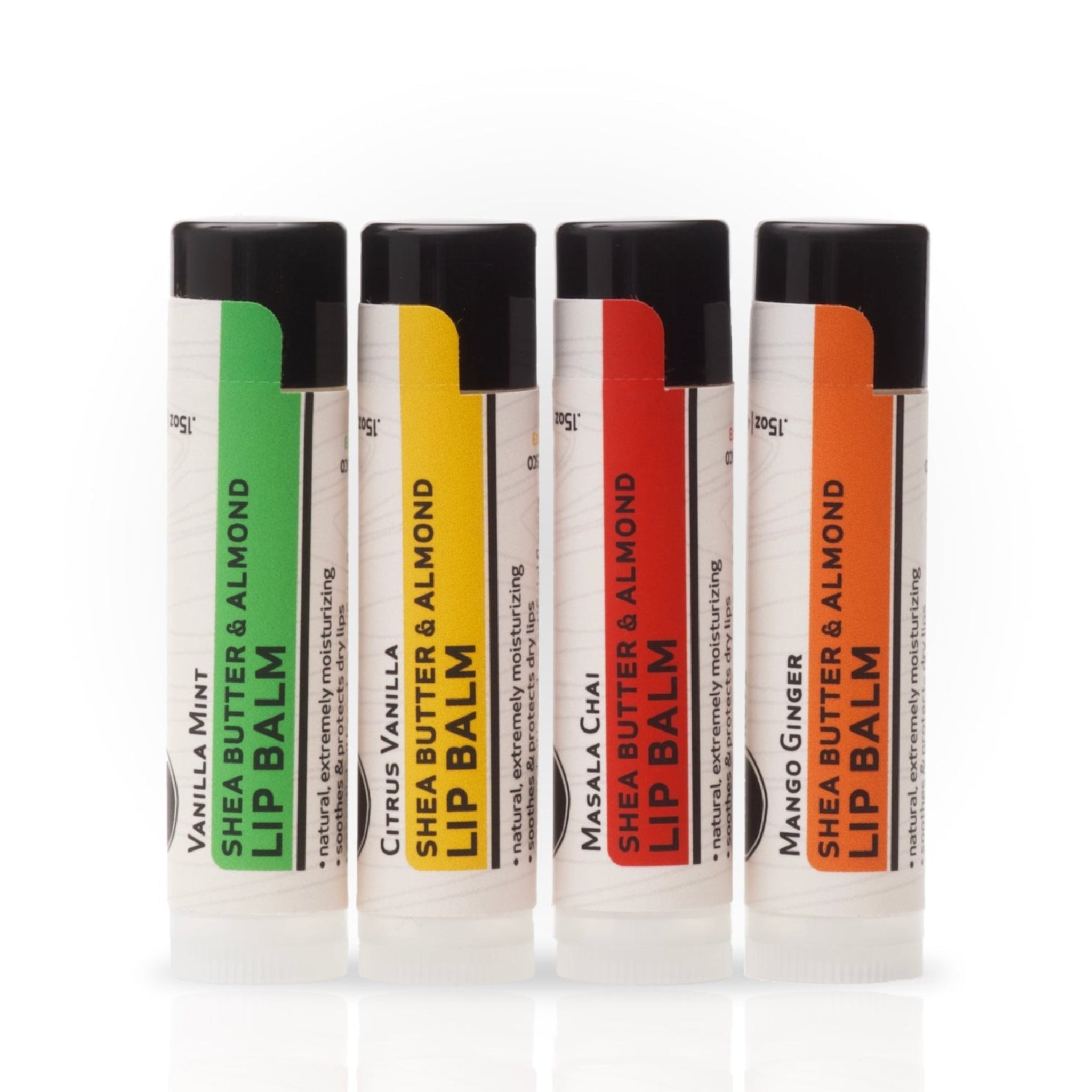 Heliotrope SF Shea Butter and Almond Lip Balm tube in natural all-natural formula