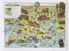 Completed Long Lost Oakland 500-piece jigsaw puzzle with hand-drawn illustrations of vanished Oakland places, animals and landmarks