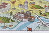 Detail of the Long Lost Oakland puzzle showing the drydock and shellmound illustrations