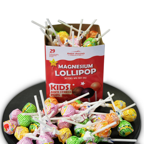 Magnesium Low Calorie Lollipops | Sweet & Calm Fruit-Flavored Kids' Treats