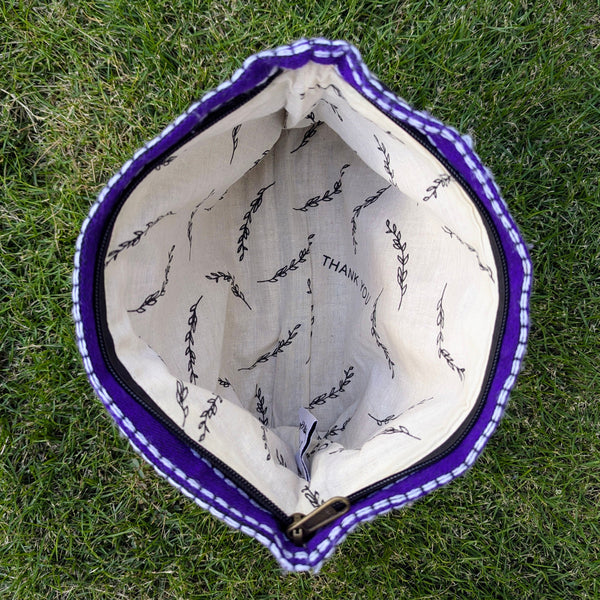 Makeup Bag - Upcycled Jute Rice Bag, Fair Trade