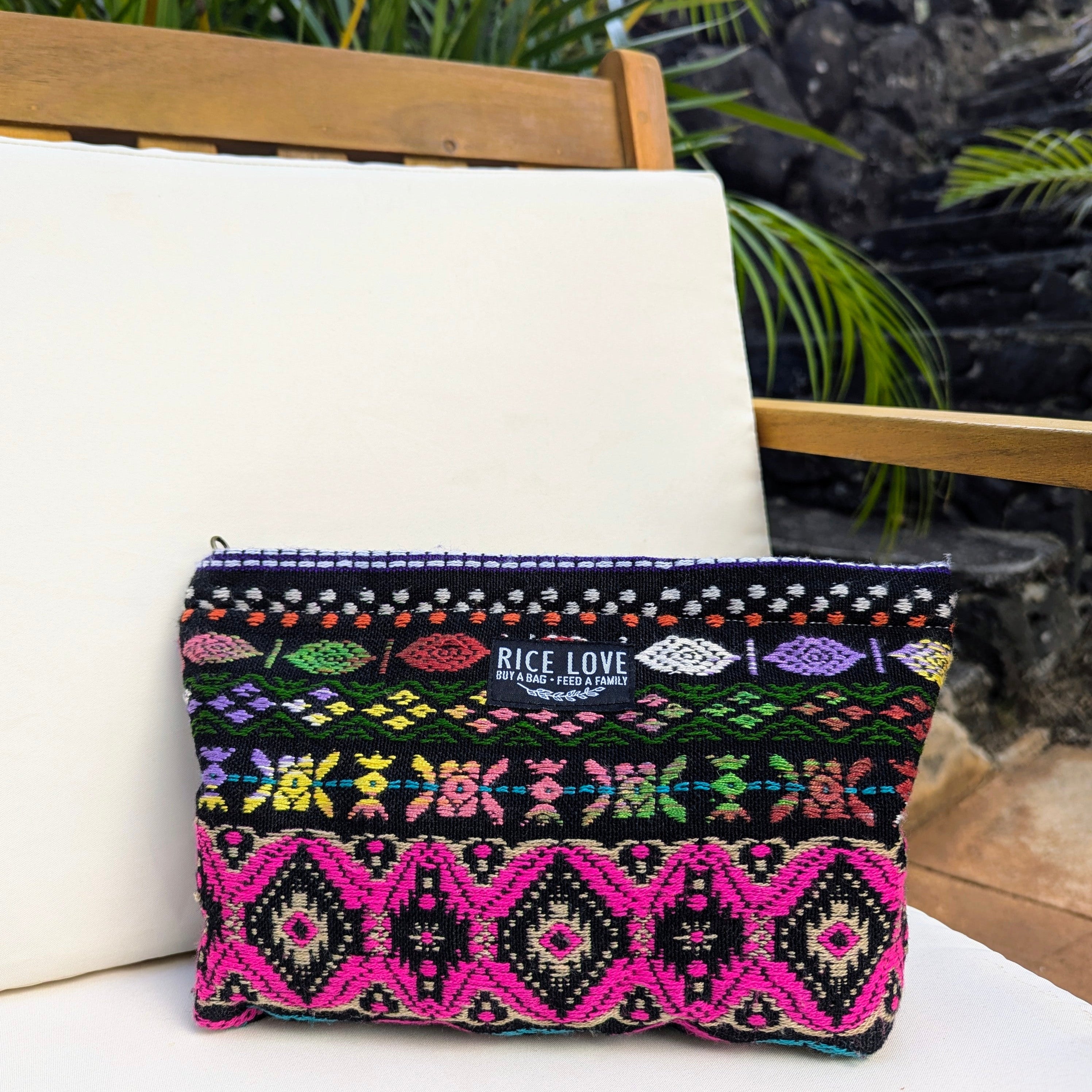 Makeup Bag - Upcycled Jute Rice Bag, Fair Trade