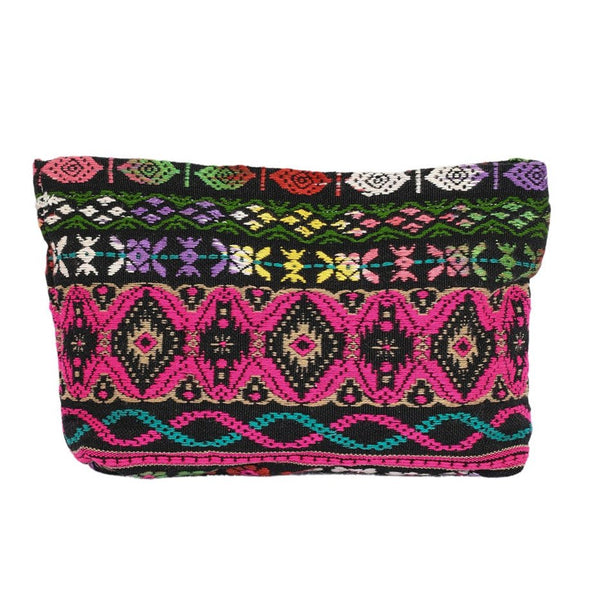 Close-up of jute and burlap texture on the Rice Love makeup bag