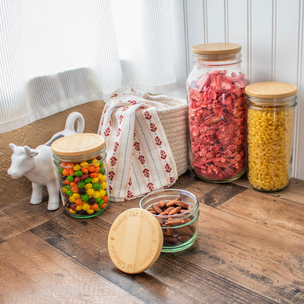 Bamboo & Silicone Mason Jar Lids – Food-Safe Storage Stoppers