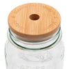 Bamboo & BPA-Free Silicone Straw Hole Tumbler Lid for Mason Jars
