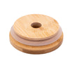 Bamboo & BPA-Free Silicone Straw Hole Tumbler Lid for Mason Jars