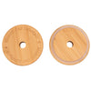 Bamboo & BPA-Free Silicone Straw Hole Tumbler Lid for Mason Jars