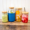 Bamboo & BPA-Free Silicone Straw Hole Tumbler Lid for Mason Jars