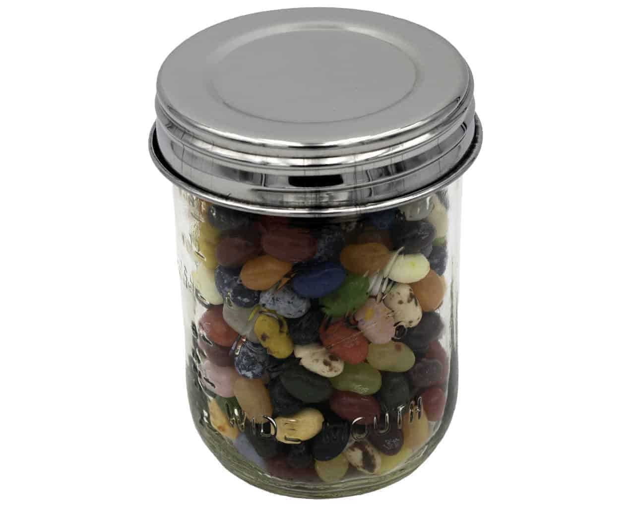 Polished Vintage Reproduction Stainless Steel Storage Lids for Mason Jars 5 Pack