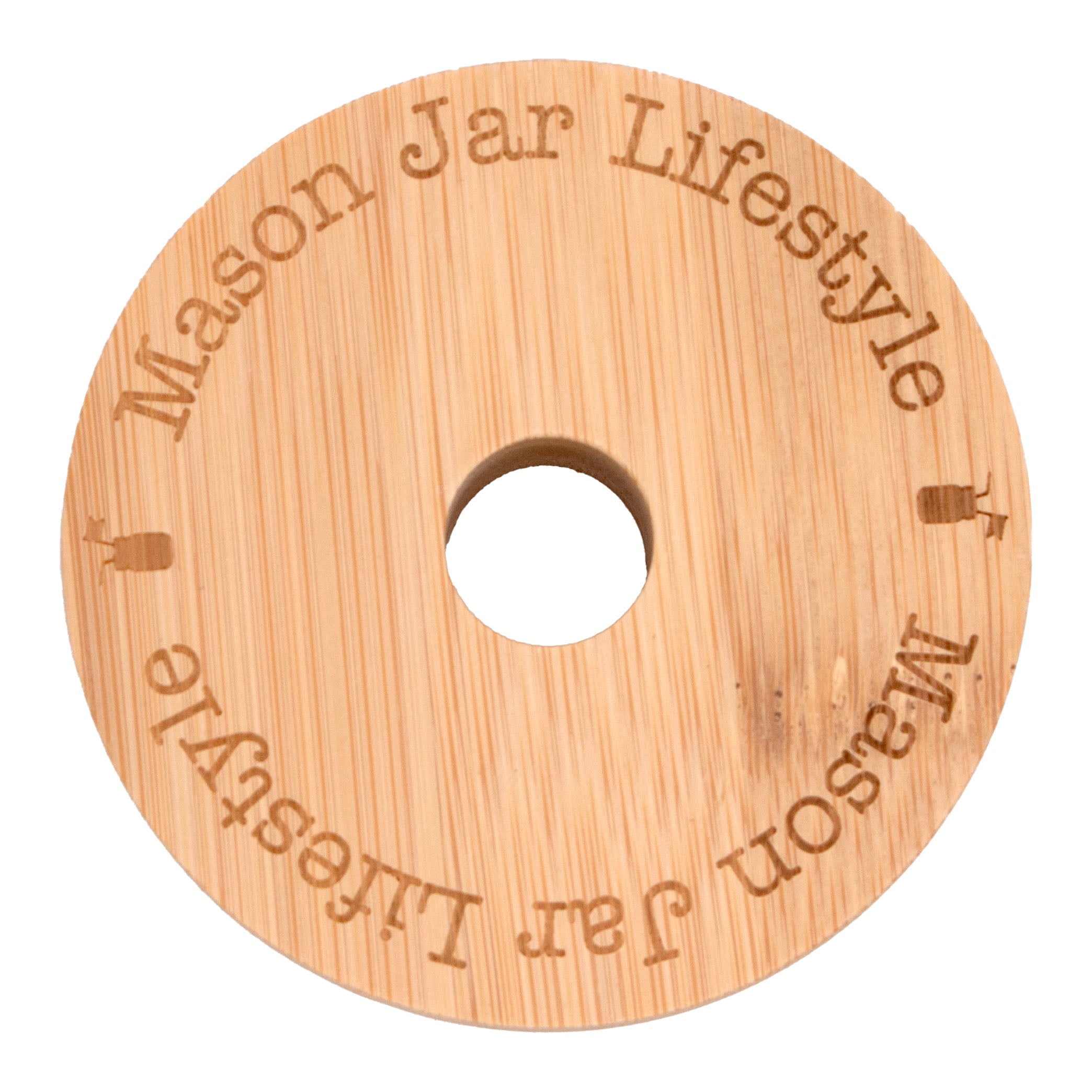 Bamboo Straw Hole Tumbler Lid