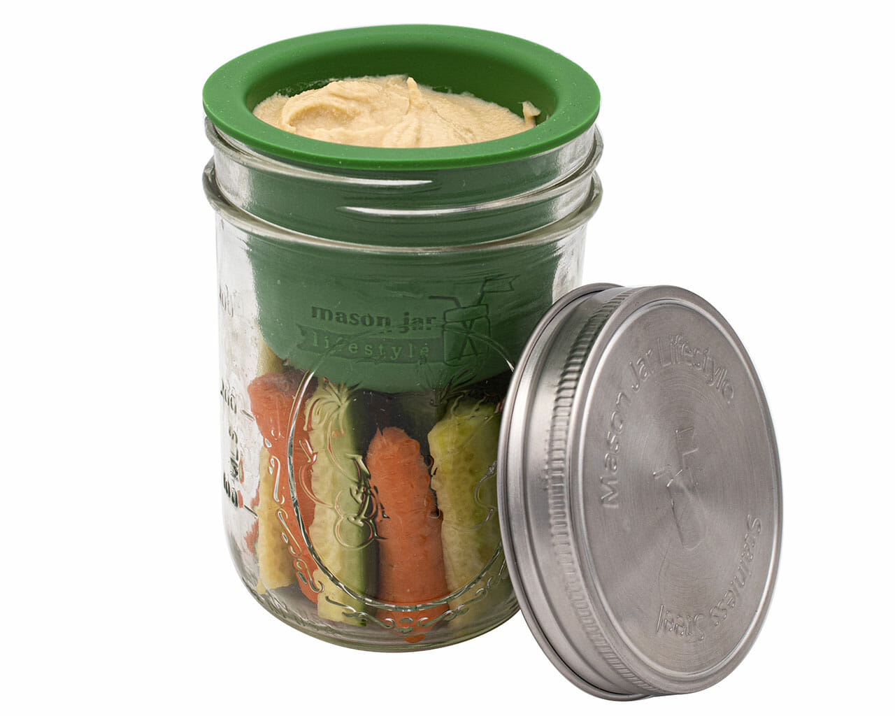 Mason Jar Divider Cup for Salads, Dips, and Snacks