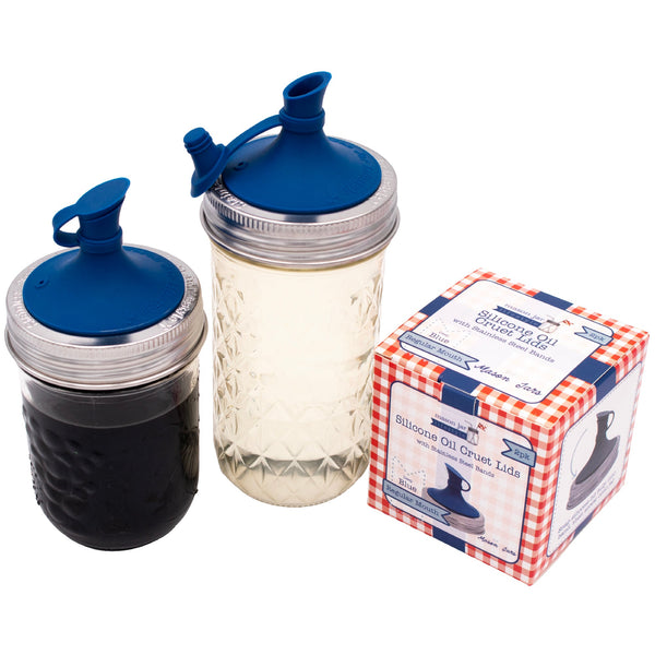 Silicone Oil Cruet Pour Lid for Mason Jars – Non-Toxic Precision Pouring