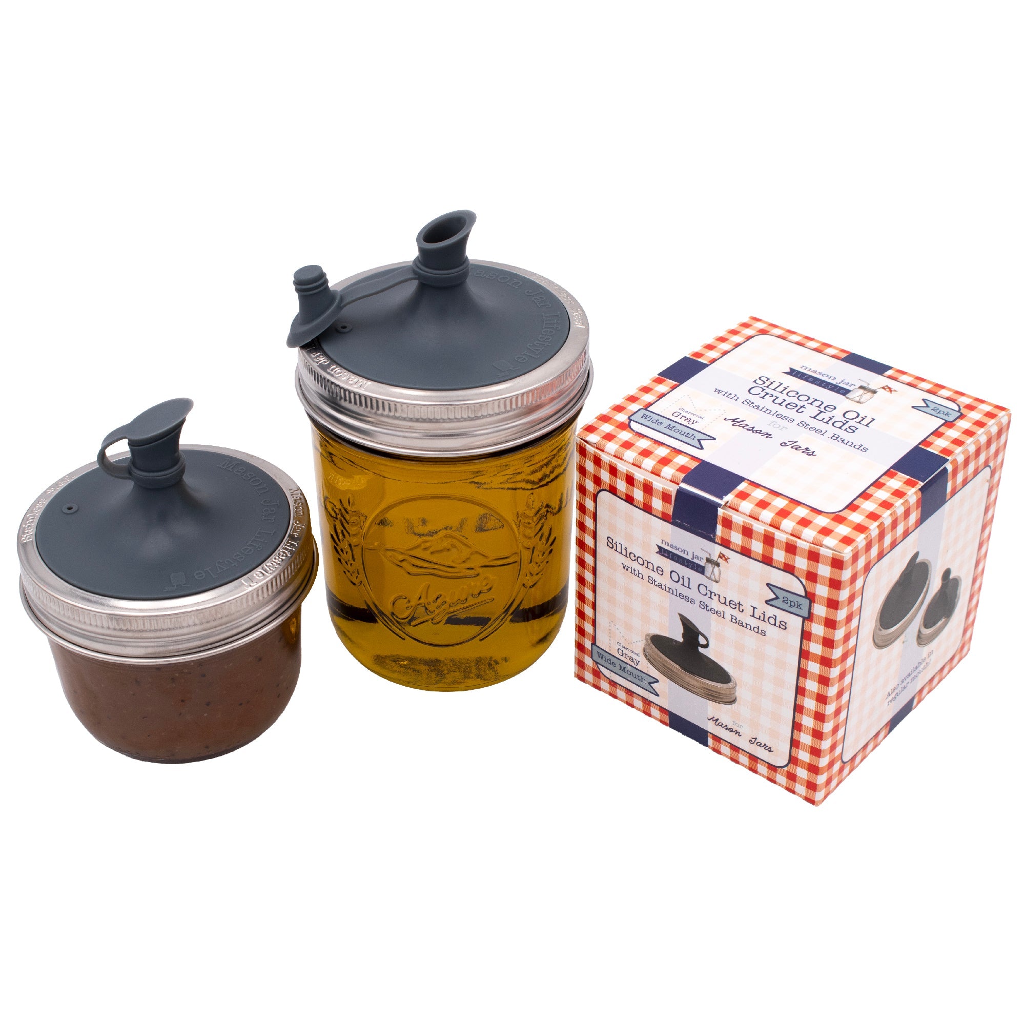 Silicone Oil Cruet Pour Lid for Mason Jars – Non-Toxic Precision Pouring