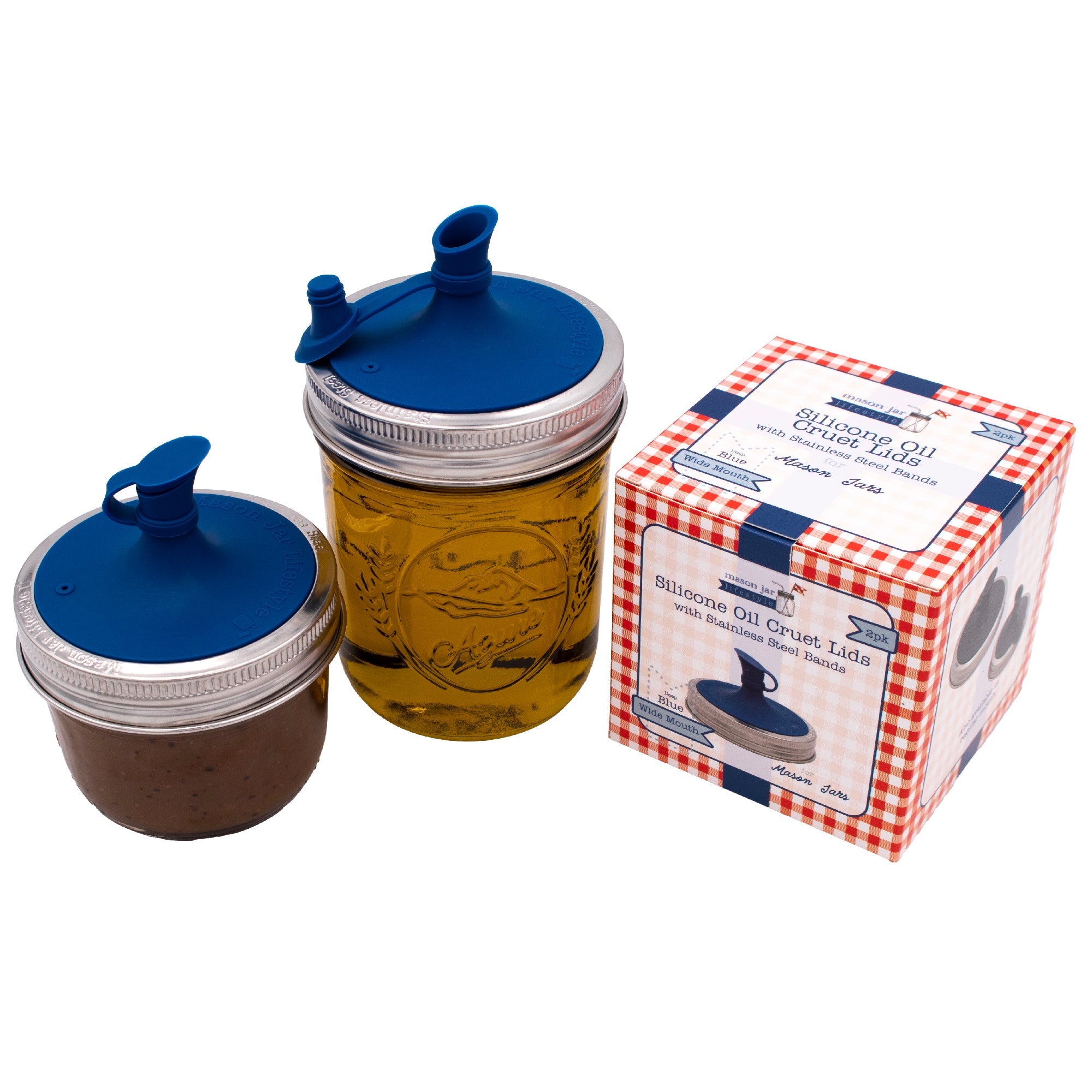 Silicone Oil Cruet Pour Lid for Mason Jars – Non-Toxic Precision Pouring