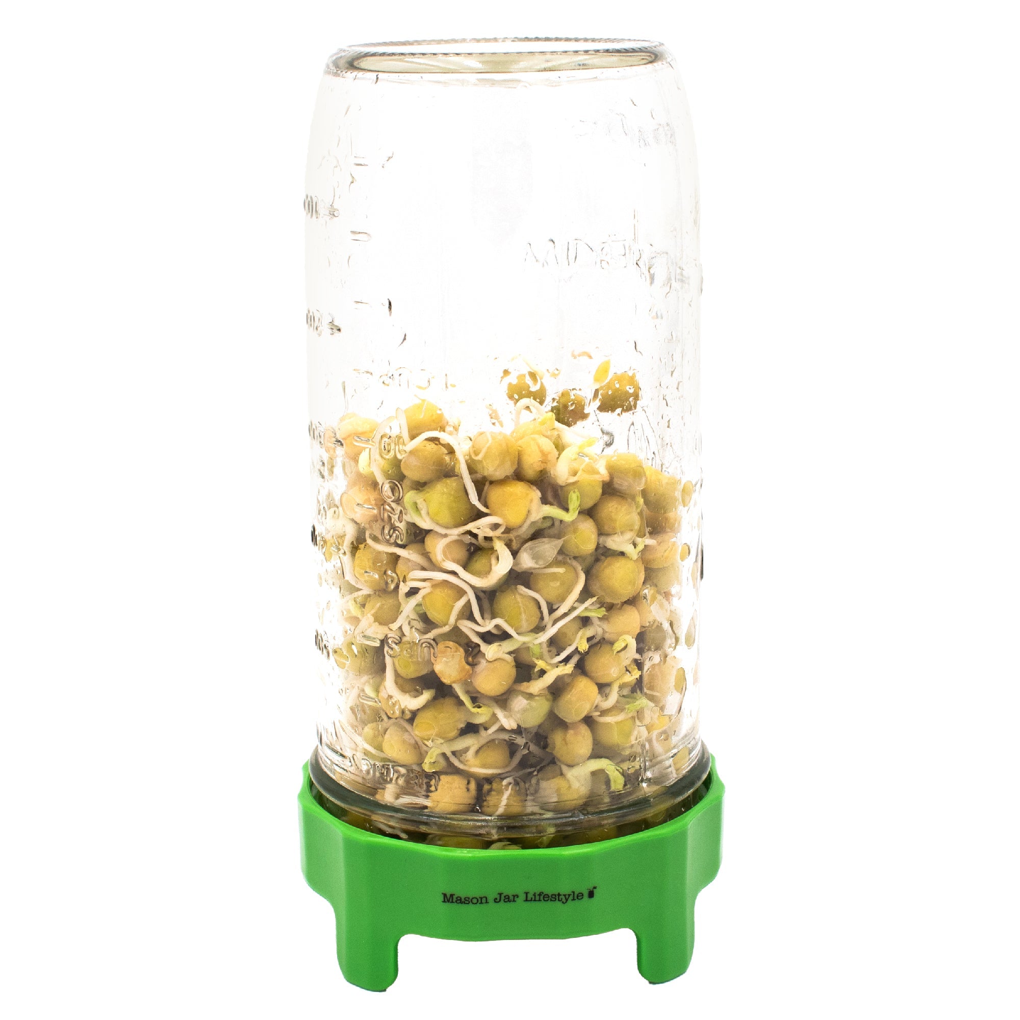 Rust Proof Sprouting Lid with Built-In Stand for Wide Mouth Mason Jars