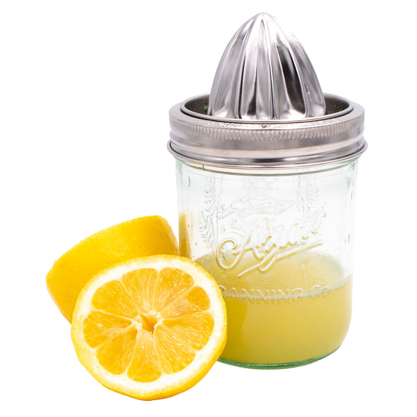 Stainless Steel Juicing Lid for Wide Mouth Mason Jars | All-in-One 304 Grade Steel