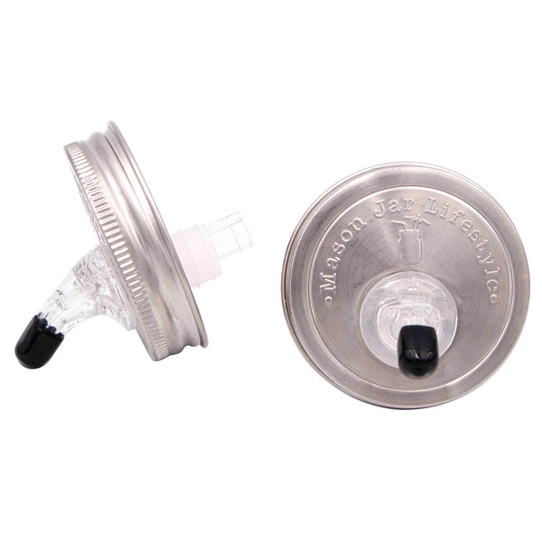 Liquor Pour Spout Stainless Steel Lid for Mason Jars