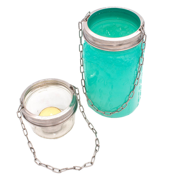 Stainless Steel Band with Chain Handle for Mason Jars 6 Pack